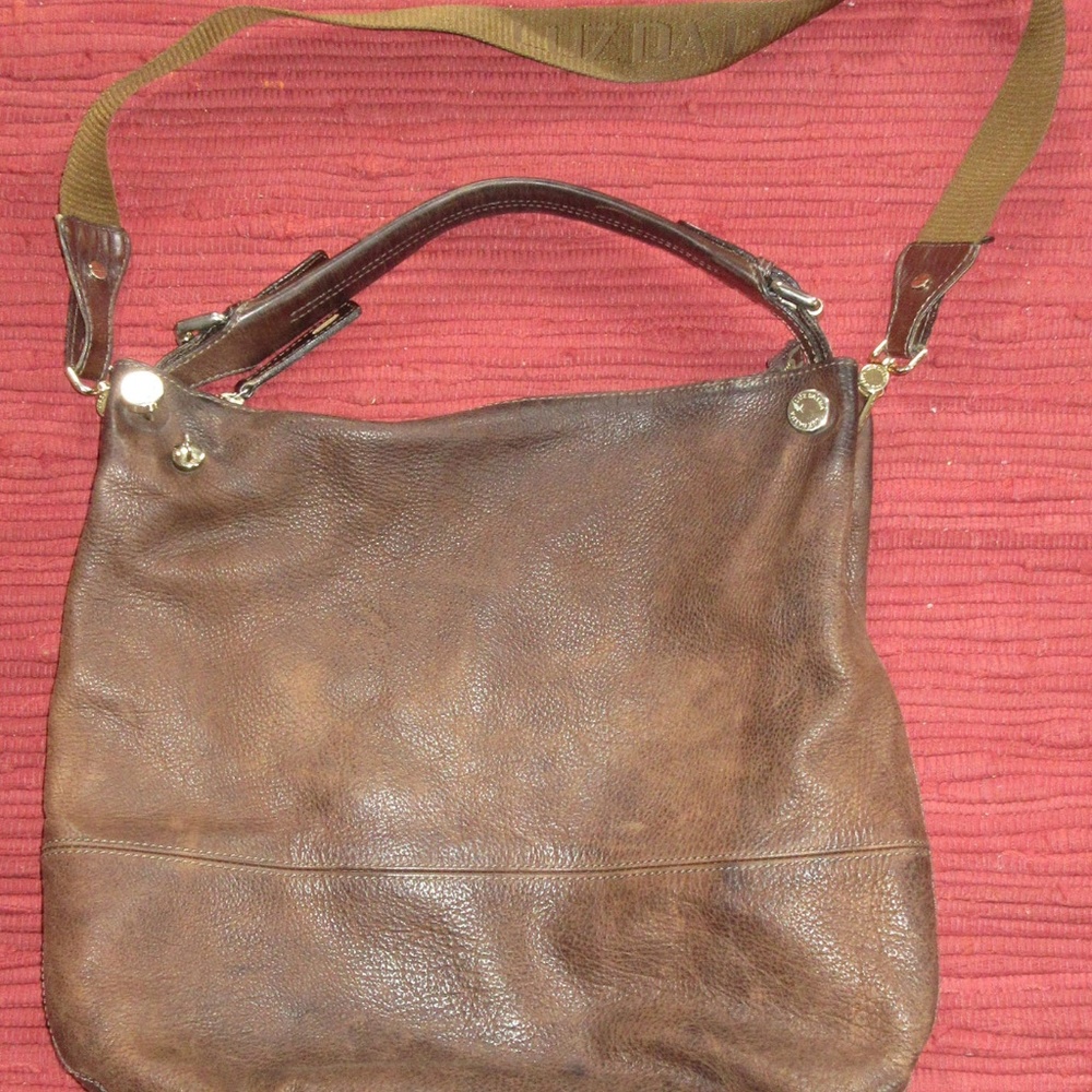 Luz Da Lua Brown Leather Shoulder Bag